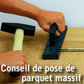 Pose de parquet massif